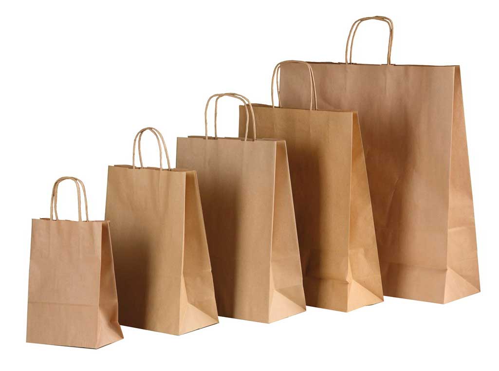 Bolsa de papel kraft troquelada